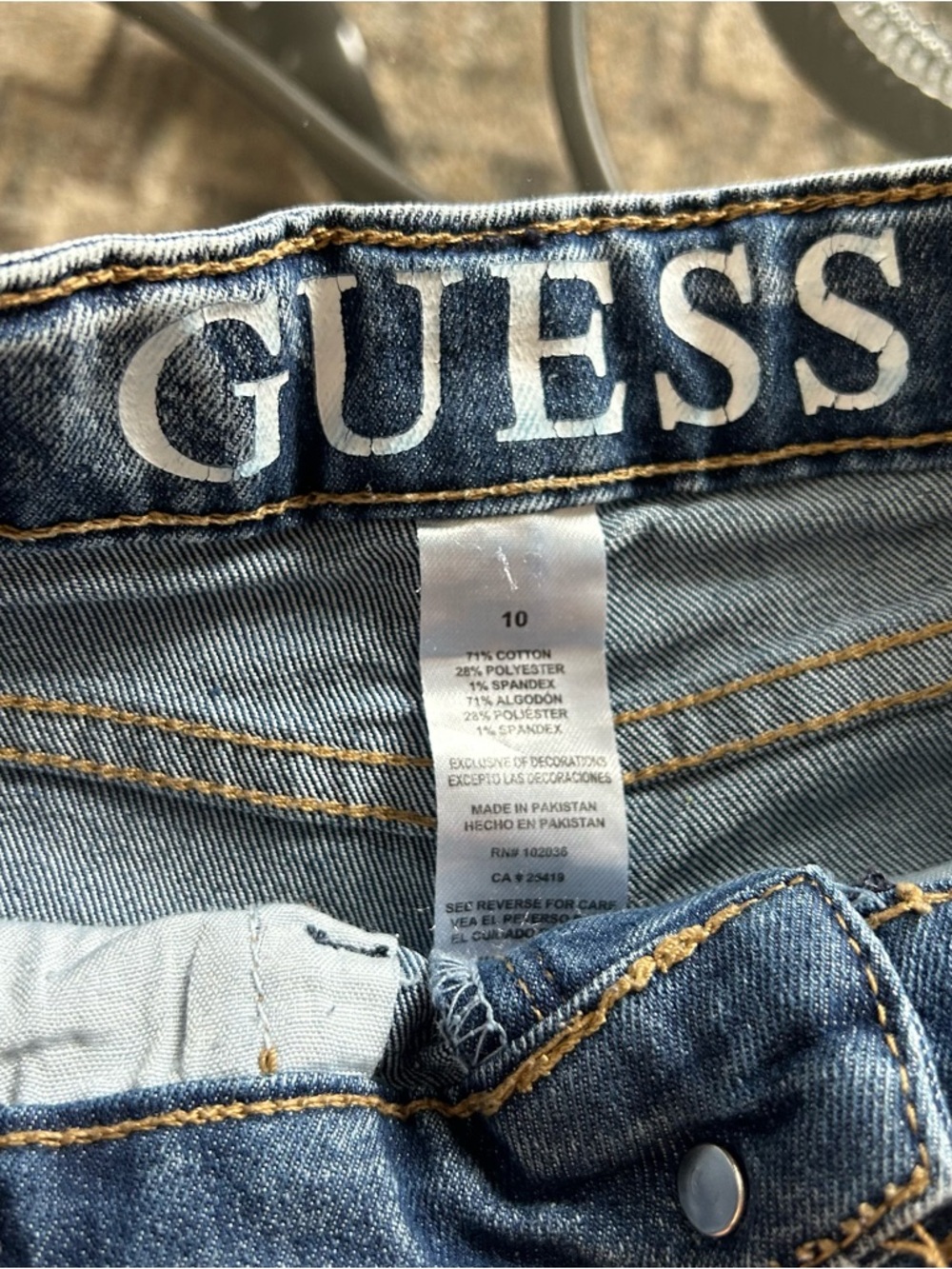 Guess Light Blue Wide-Leg Denim Jeans for Girls - Picture 2 of 8
